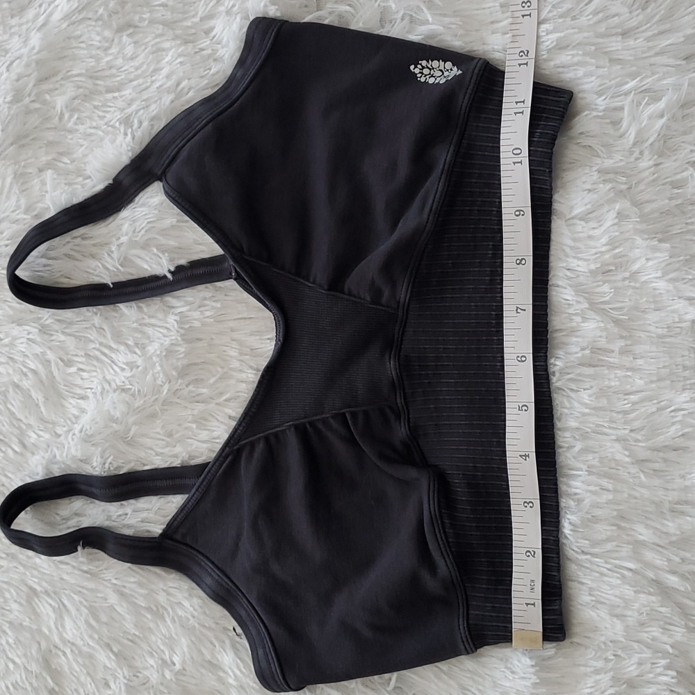 26. Free People Scoop Neck Good Karma Bra Washed Black - Picture 14 of 14